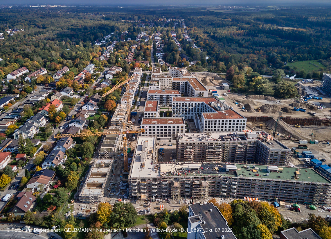 13.10.2022 - Baustelle Alexisquartier und Pandion Verde in Neuperlach 13.10.2022 - Baustelle Alexisquartier und Pandion Verde in Neuperlach